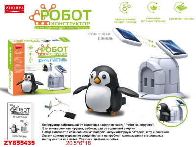 конструктор пингвин на солнечной батарее русск.яз;артZYB-B2942;121893;72к;2блок
